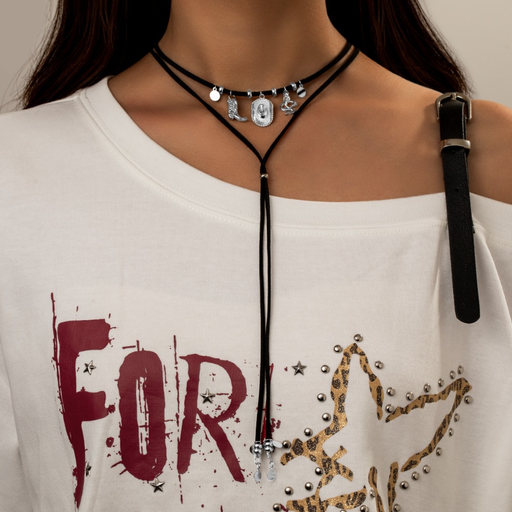 Ethnic Fashion Show Music - Retro Boheemse meerlaagse leren koord cowboyhoed