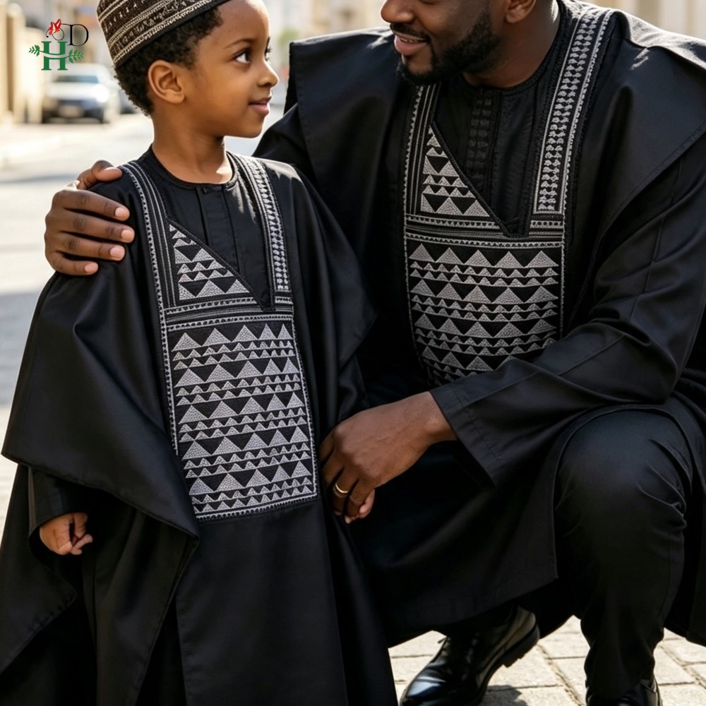Boubou Men Africa - Vader-zoon outfits Turkse jurken in de