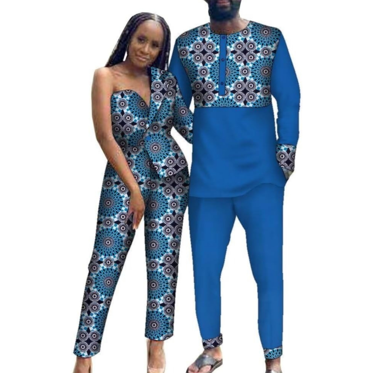 Boubou Men Africa - Bazin Riche Afrikaanse Kleding voor Paar
