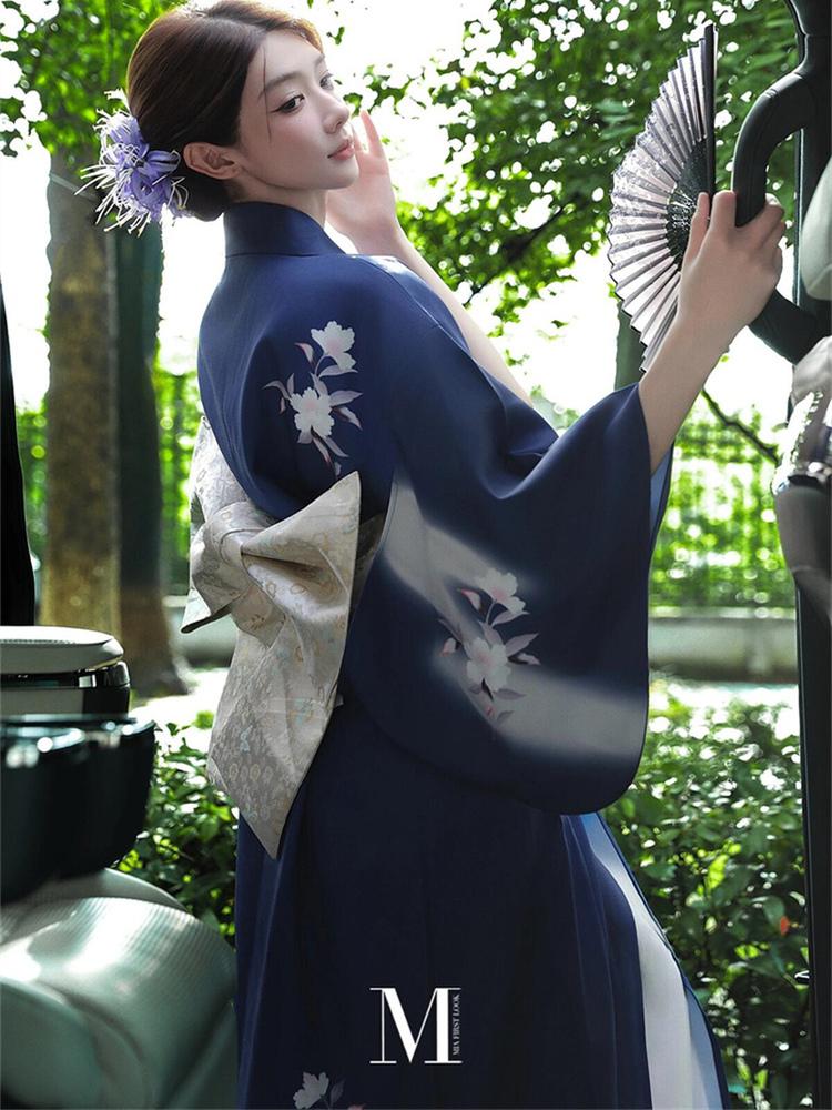 Ethnic Wear Model Fashion - Verbeterde versie Traditionele Japanse kimono-jurk Fotografiekostuum