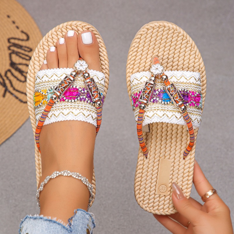 Ethnic Modern Fashion - Vrouwen Slippers Outdoor Handgeweven Schoenen Vrouwen