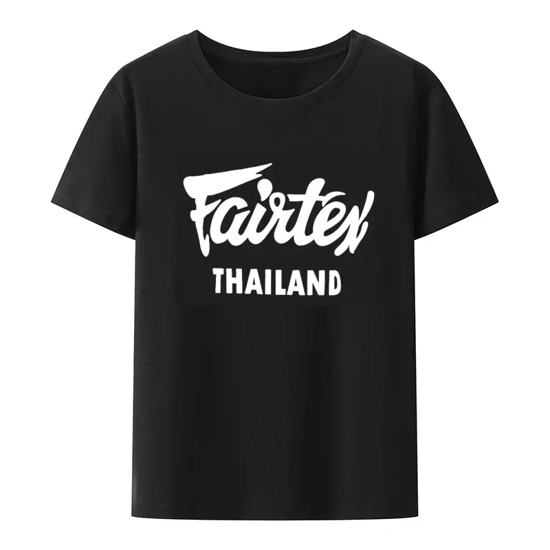 Thai Silk Blouse - Fairtex Thailand T-shirt zwart casual Muay