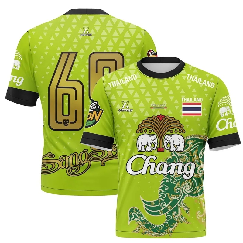 Thai Silk Blouse - Thailand Chang Olifant T-shirt met korte