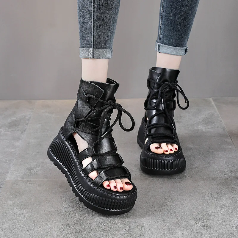 8CM Etnische Koe Lederen Enkel - Ethnic Fashion Women recensie en prijs