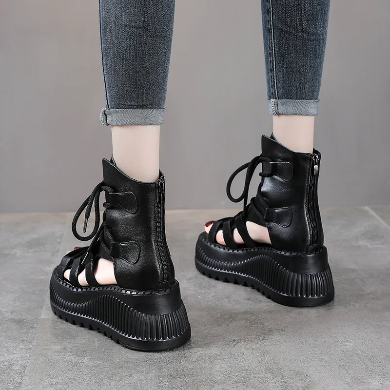 8CM Etnische Koe Lederen Enkel - Ethnic Fashion Women recensie en prijs