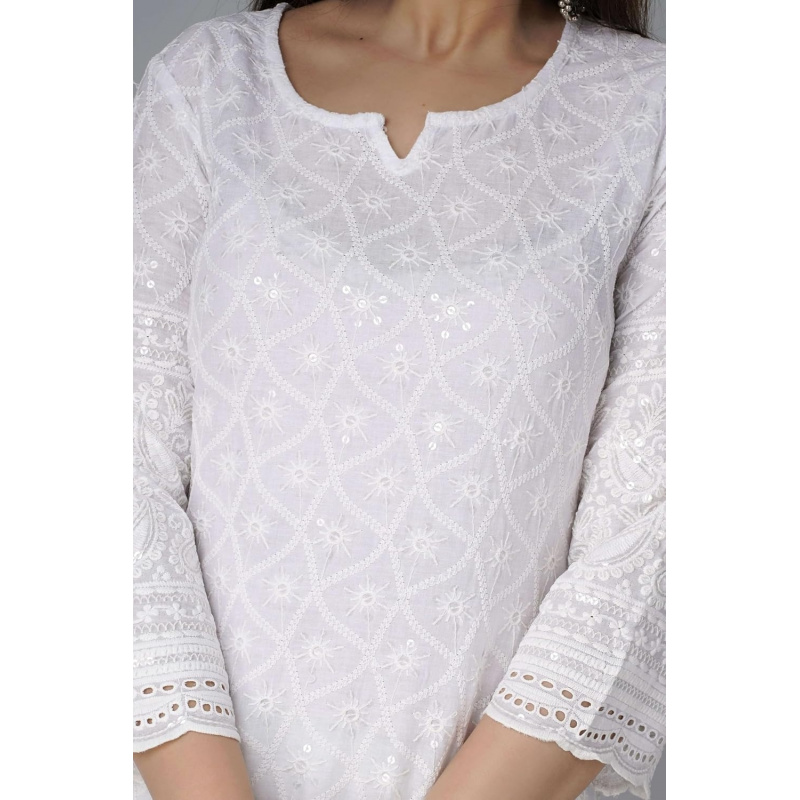 Chikankari katoenen Indiase Ku - Salwar Kameez Set recensie en prijs