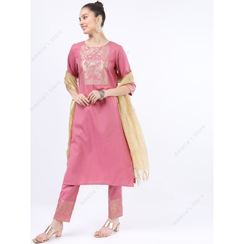 Indian/Pakistaanse dames roze  - Salwar Kameez Set recensie en prijs