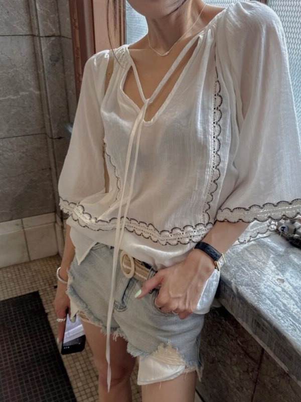 Koreaanse stijl patchwork top  - Ethnic Fusion Fashion recensie en prijs