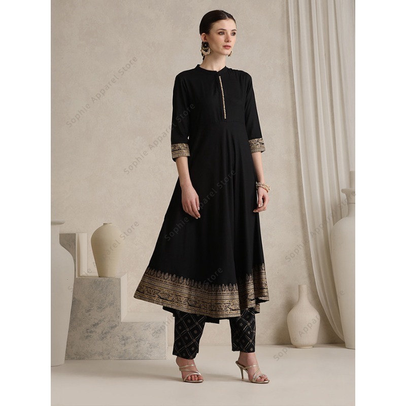 Elegante zwarte Indiase Salwar - Salwar Kameez Set recensie en prijs
