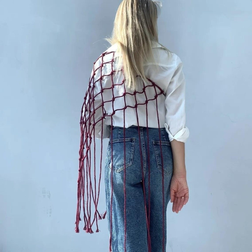 Boheemse netgeweven franjesjaa - Ethnic Fashion Designers recensie en prijs